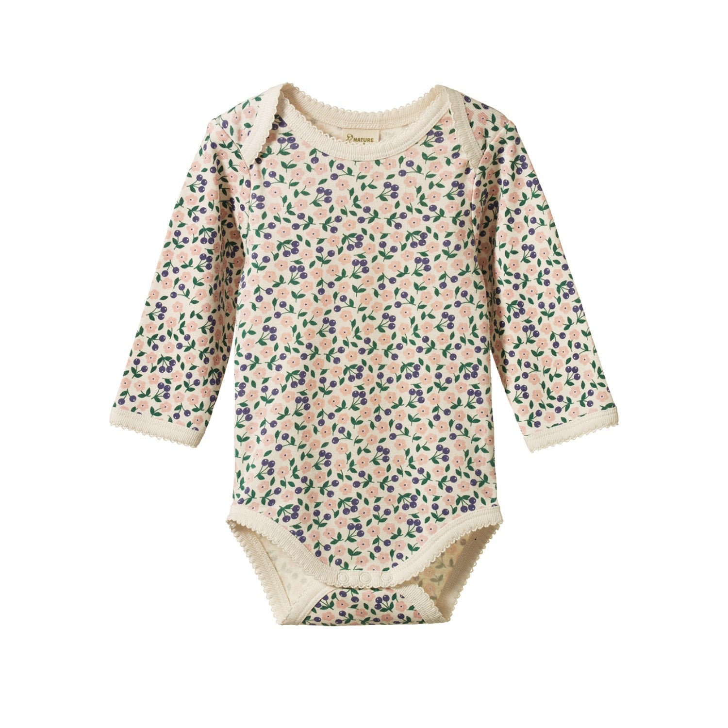 Cotton L/S Bodysuit Briarwood Print