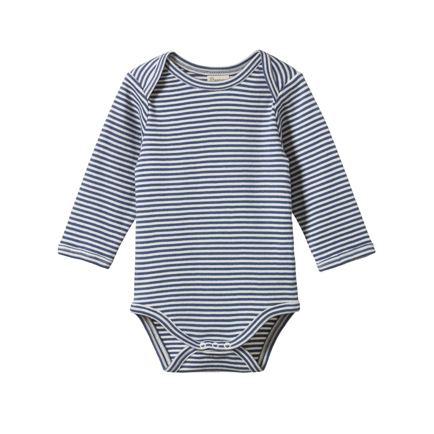 Nature Baby Long Sleeve Bodysuit Vintage Indigo Stripe