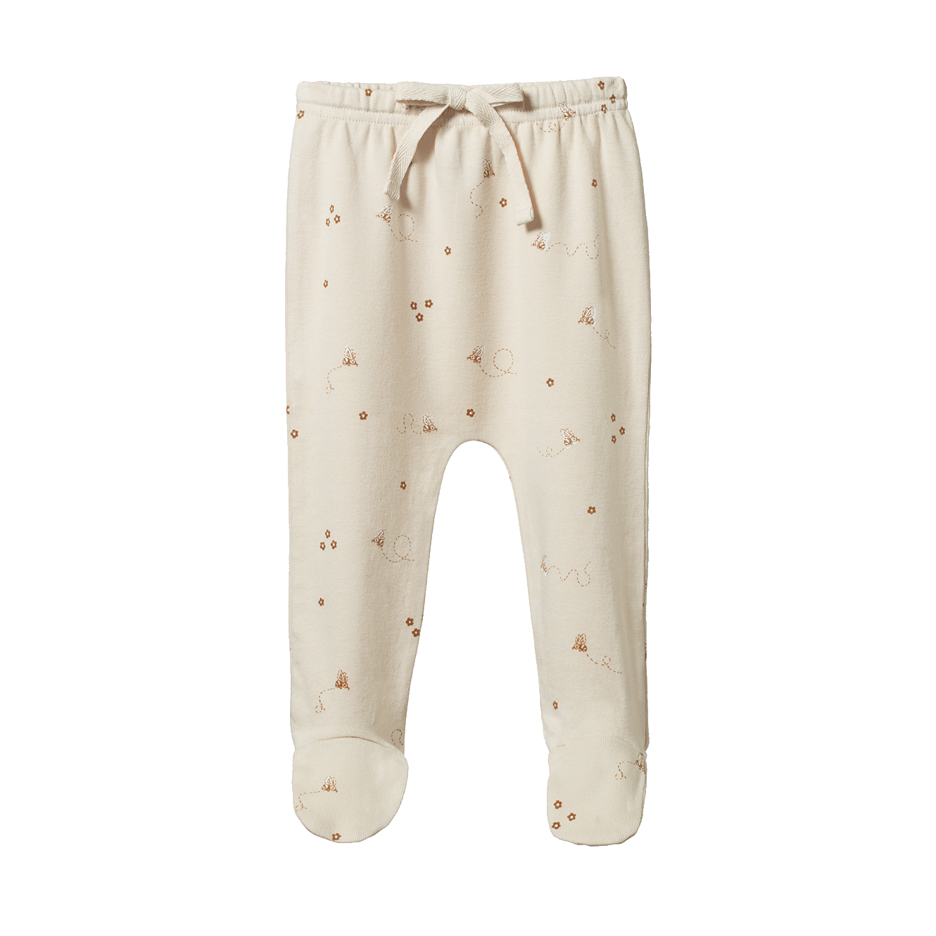 Nature Baby Footed Romper Bumble Bee Print