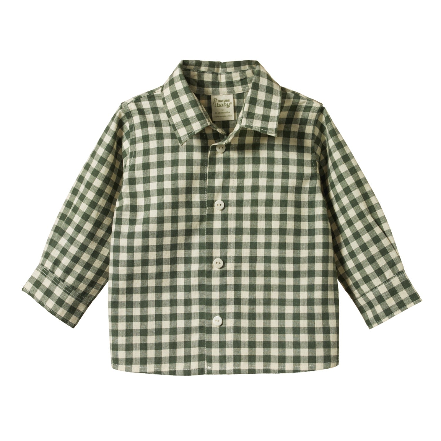 Nature Baby Ira Button Up Thyme Check