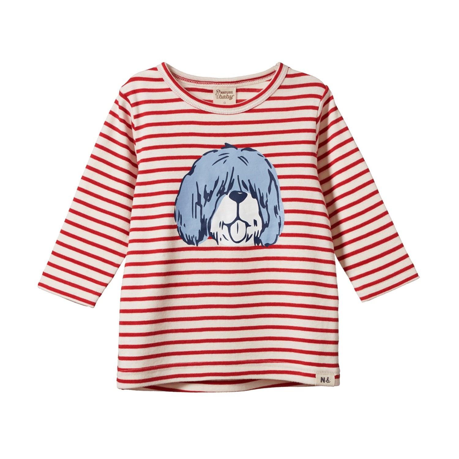 Nature Baby Long Sleeve River Tee Dog Days Red Sailor Stripe