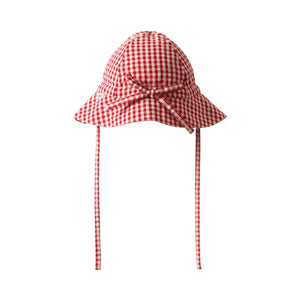 Gingham Sunhat Red Check