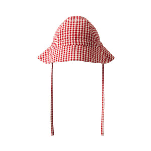 Gingham Sunhat Red Check