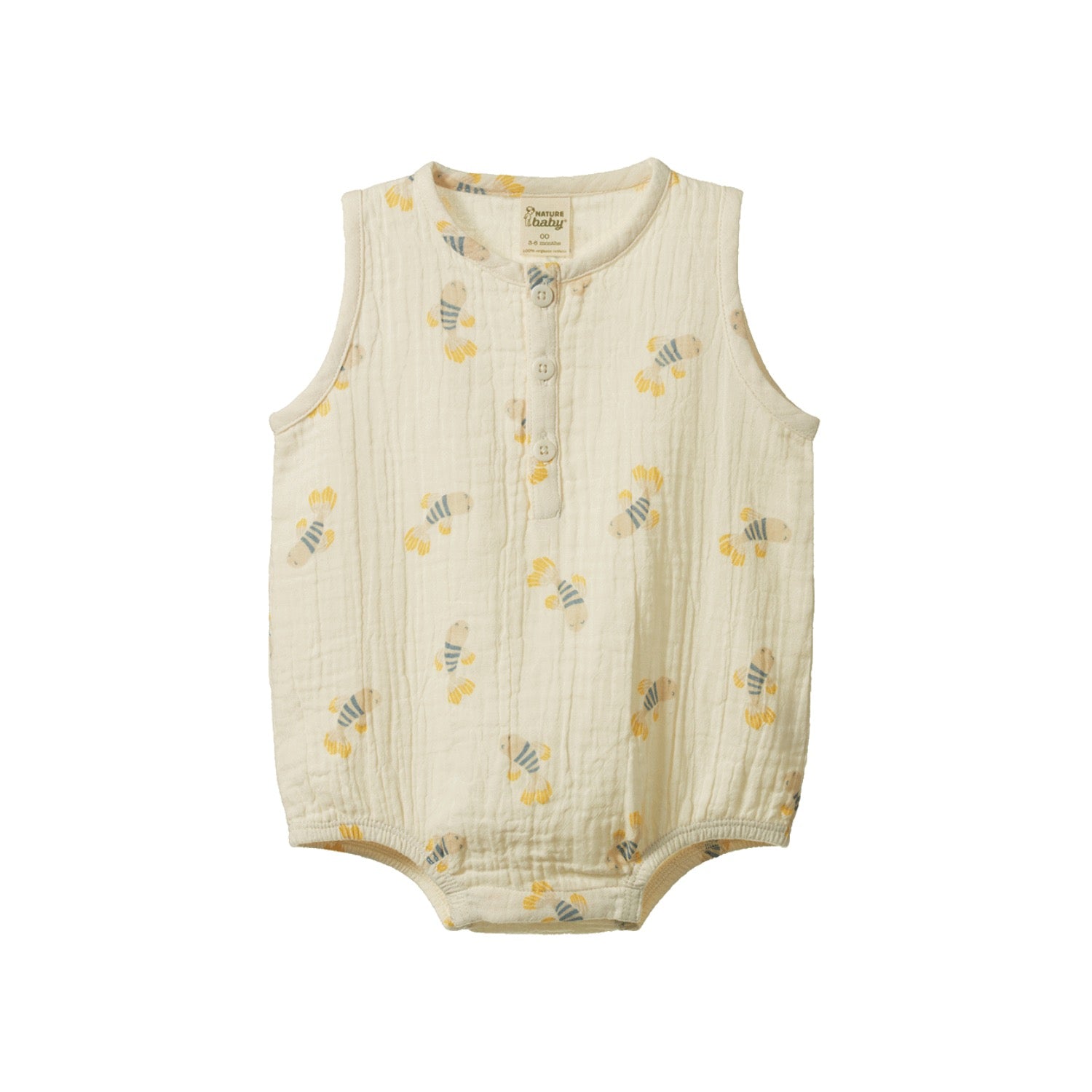 Cedar Suit Muslin Fish Fable Print