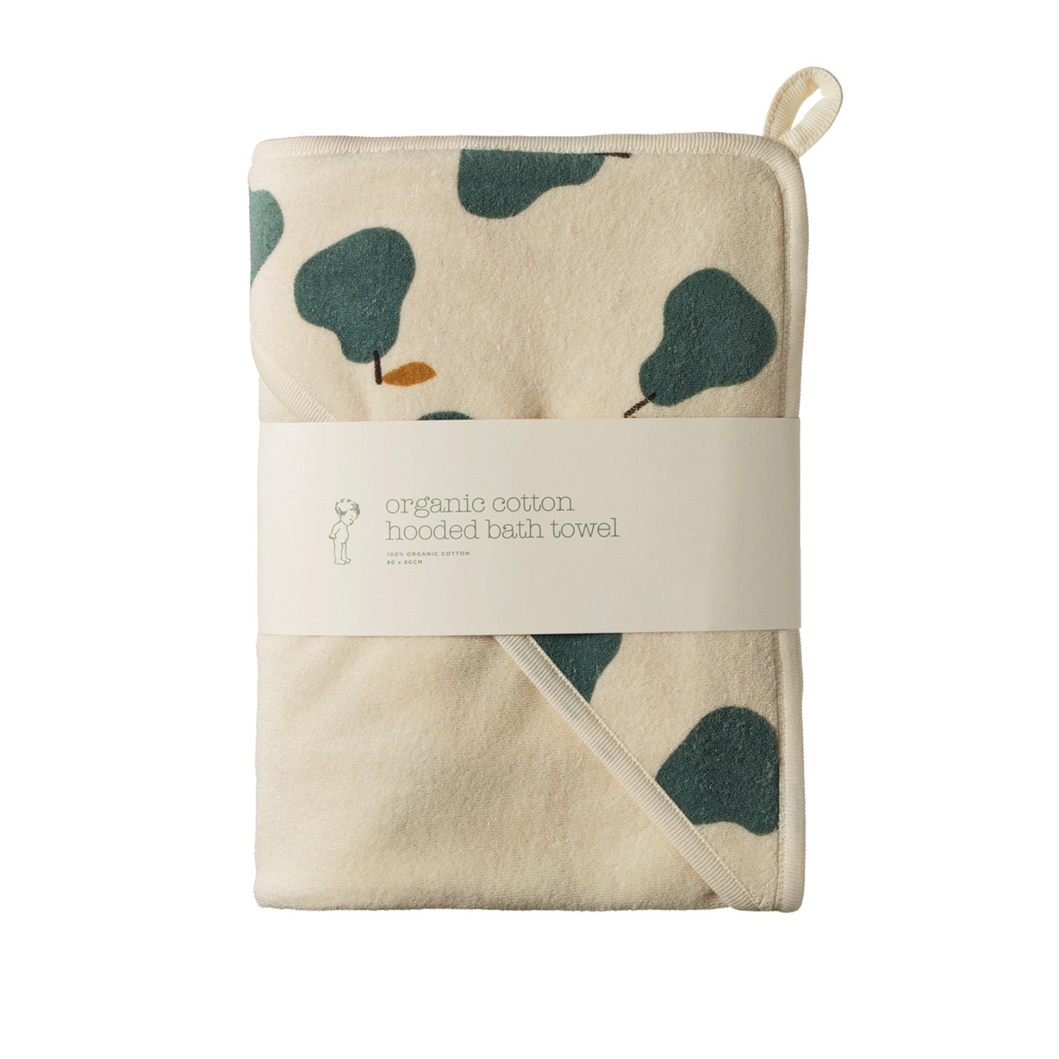 Cotton Hooded Towel Pear Print