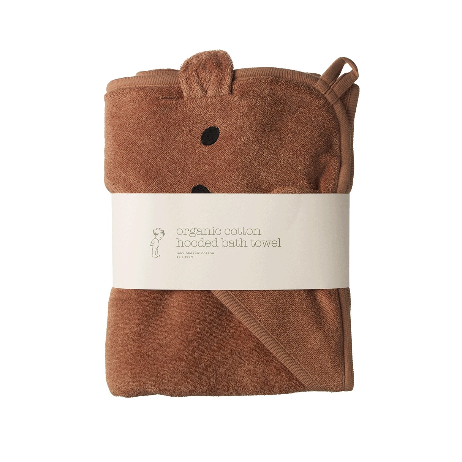 Bear Hooded Towel Hazelnut