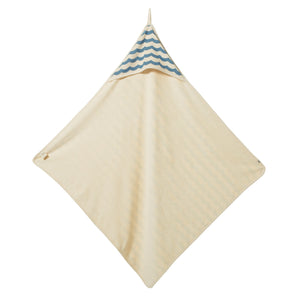 Cotton Hooded Towel Waves Print