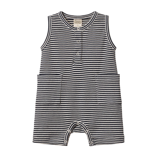 Nature Baby Camper Suit - Navy Stripe main image 1