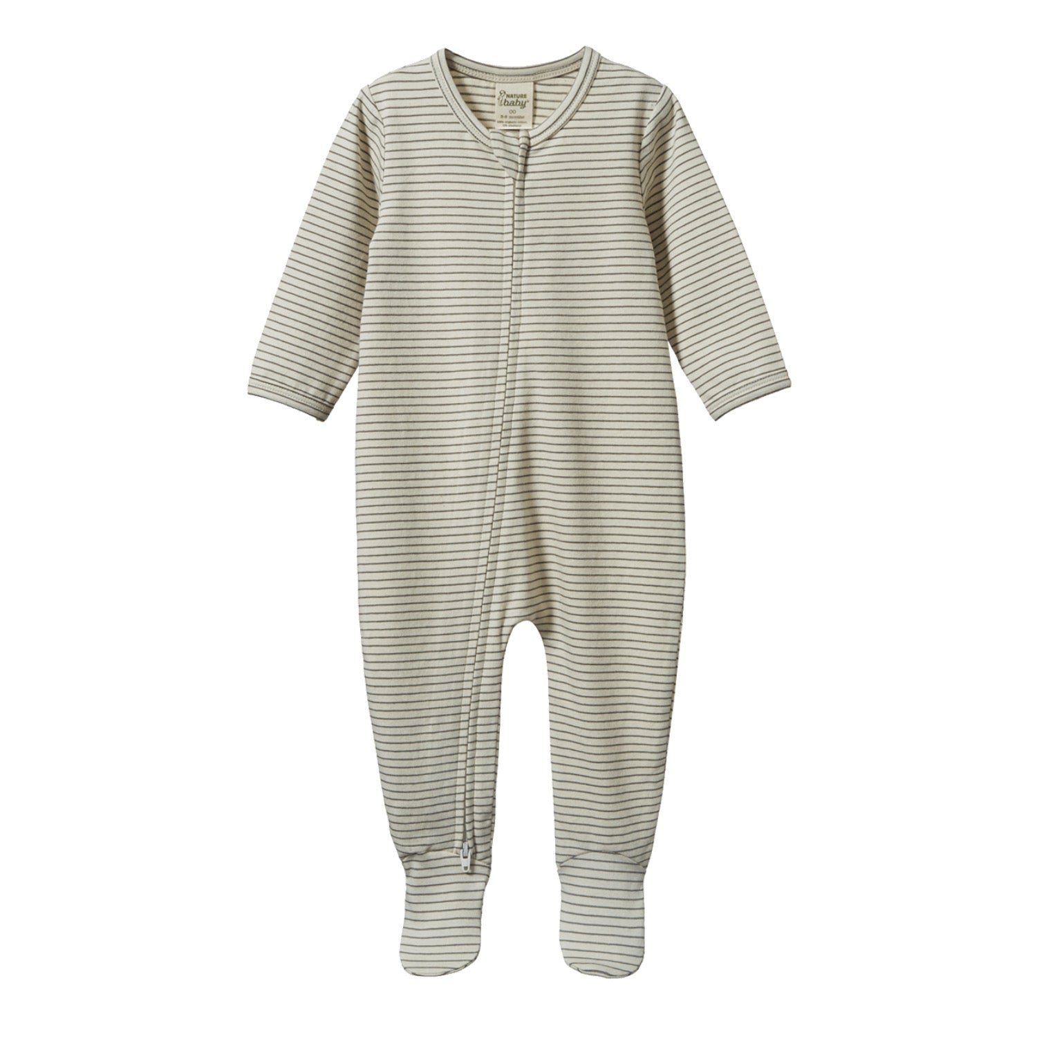 Striped baby onesie by Nature Baby