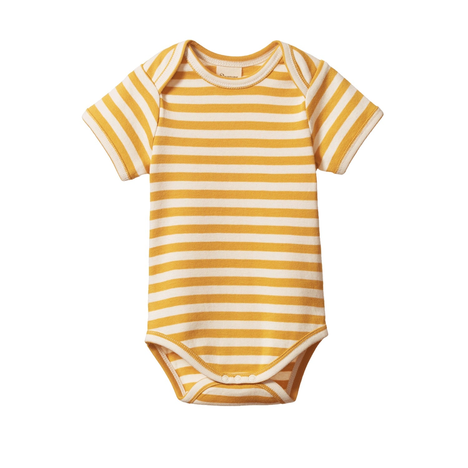 Short Sleeve Bodysuit Golden Sea Stripe