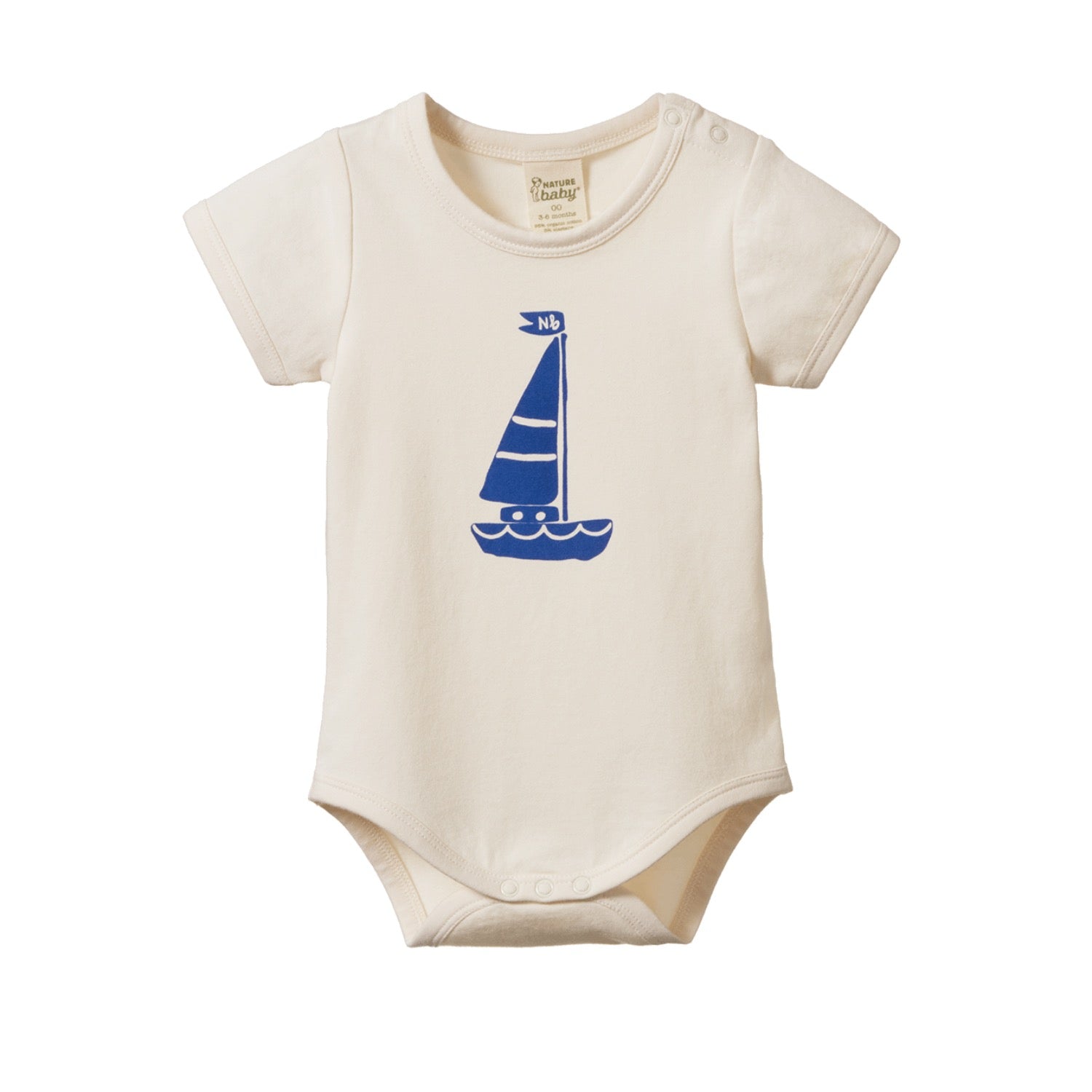 Stretch Jersey Short Sleeve Bodysuit Sailor Print