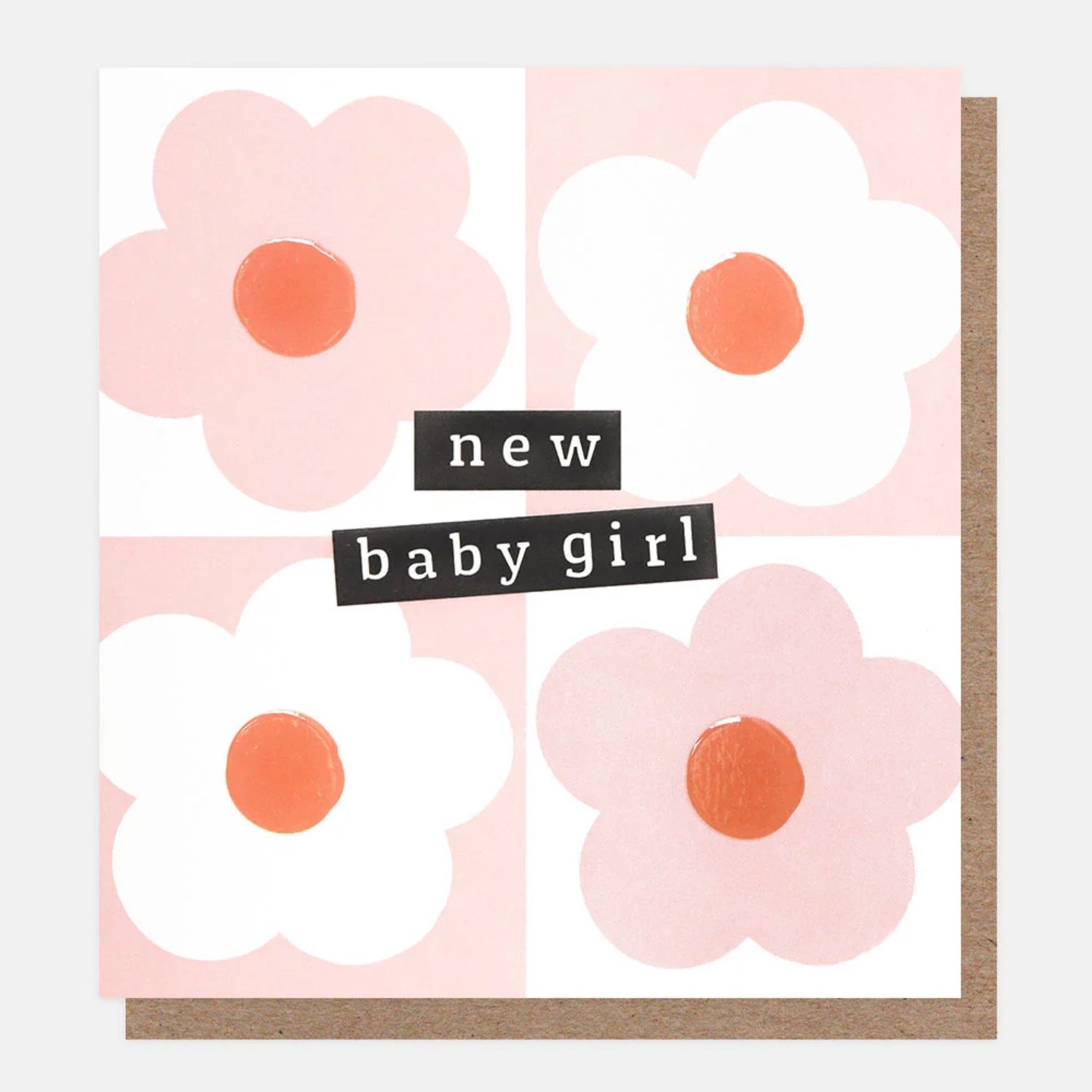 Card "New Baby Girl" Flower