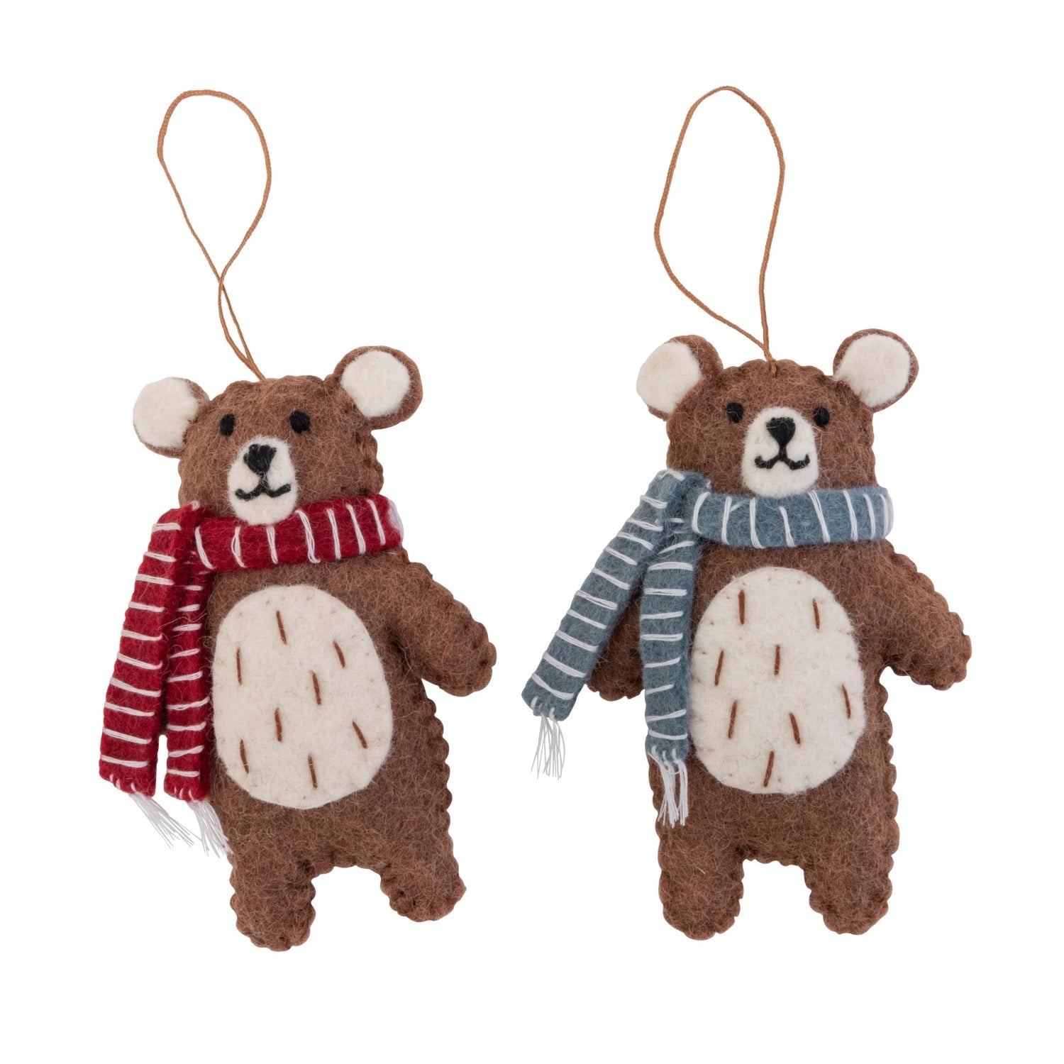 Pashom Christmas Decorations Bears with Scarf