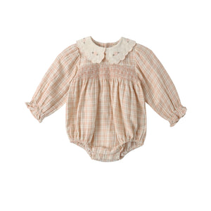 Callie Romper Pink Plaid