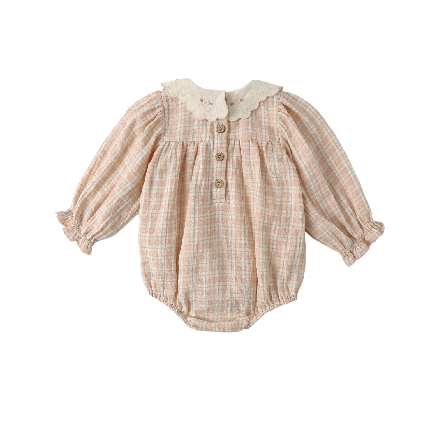 Callie Romper Pink Plaid