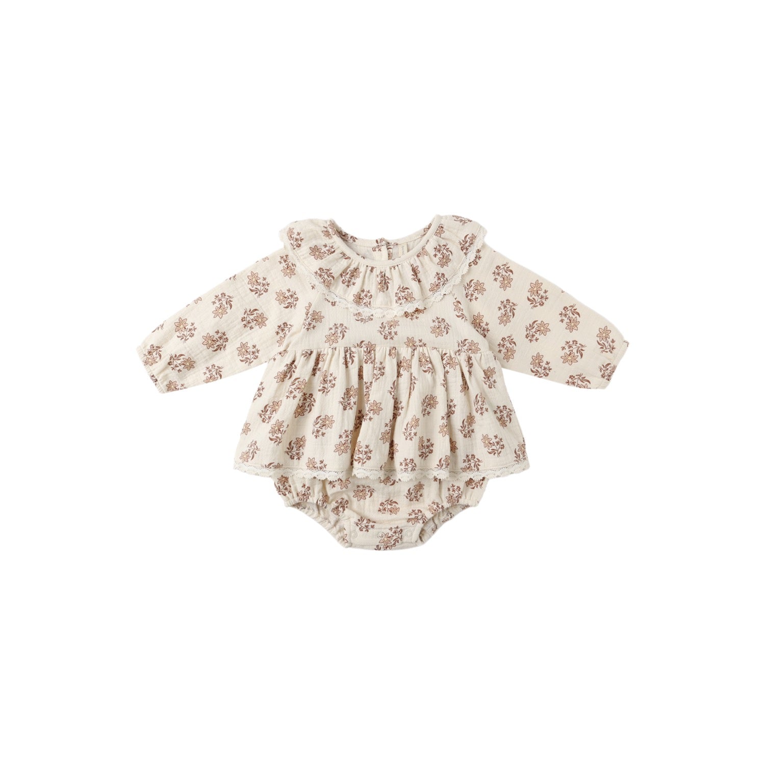 Floral baby romper by Quincy Mae