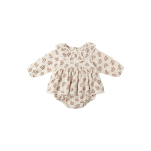 Floral baby romper by Quincy Mae
