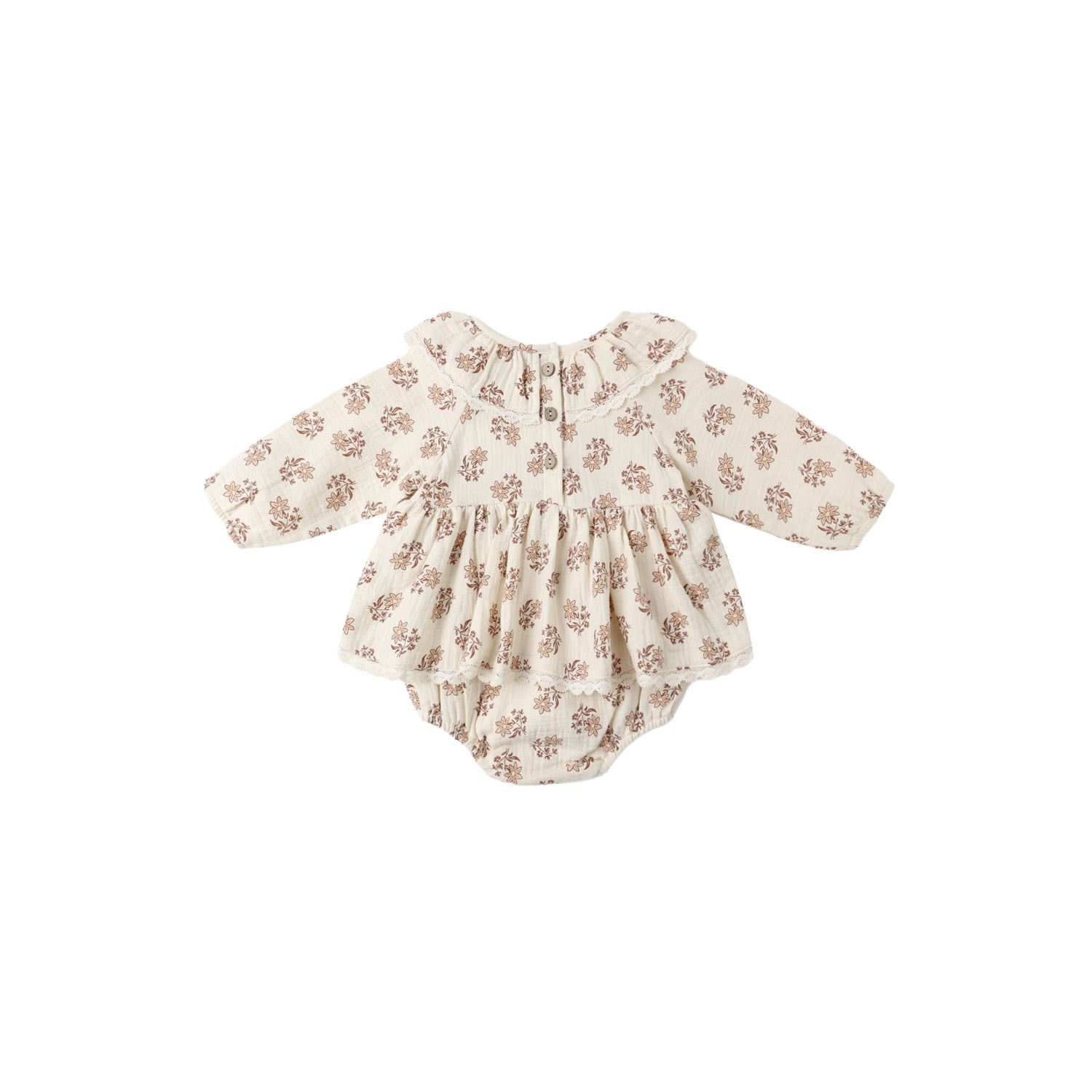 Floral baby romper by Quincy Mae