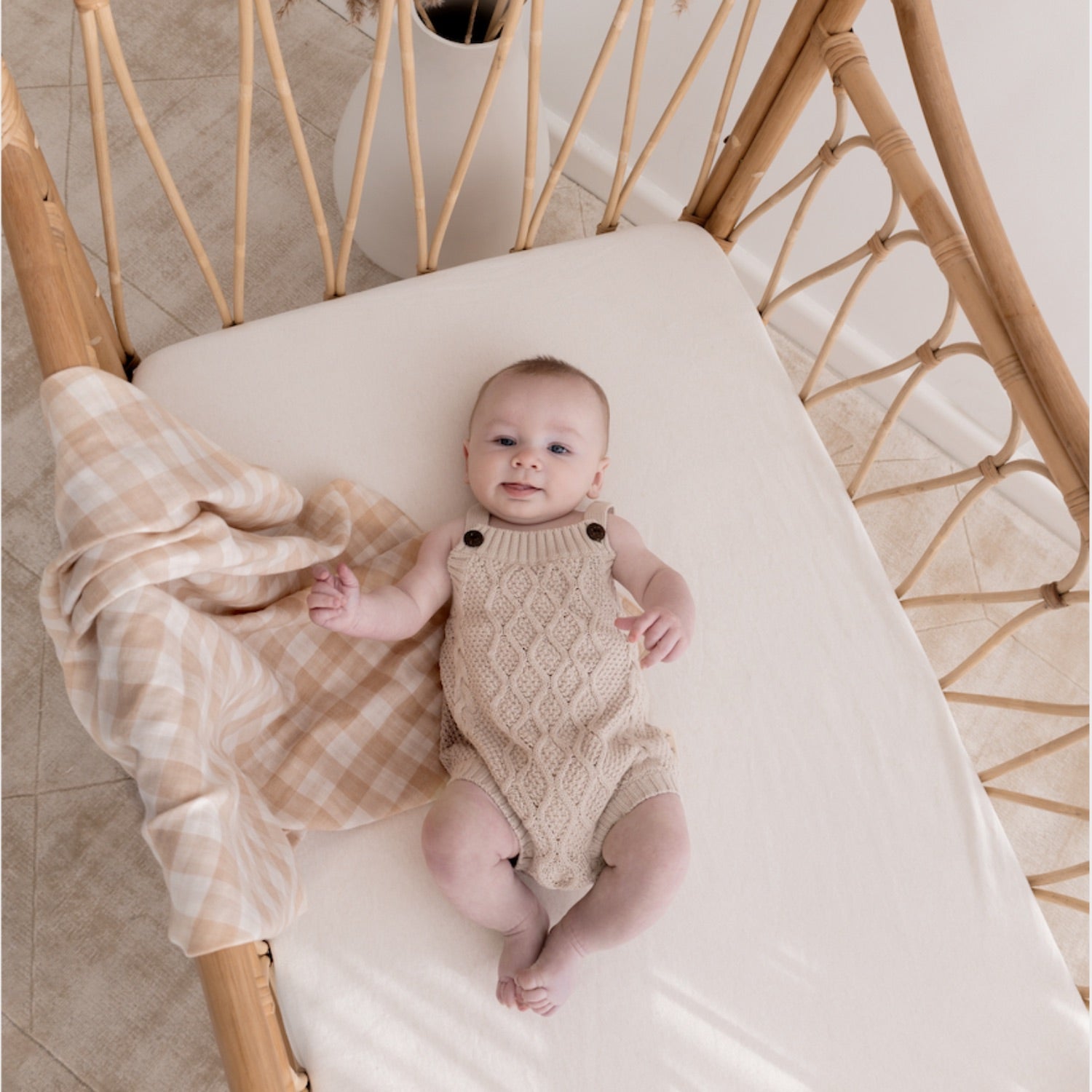 Cable Knit Romper Natural Oat