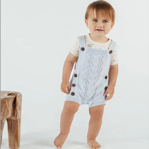 Blue Knit Romper