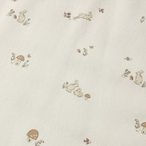 Bib 2 Pack Bunnies Almond Stripe