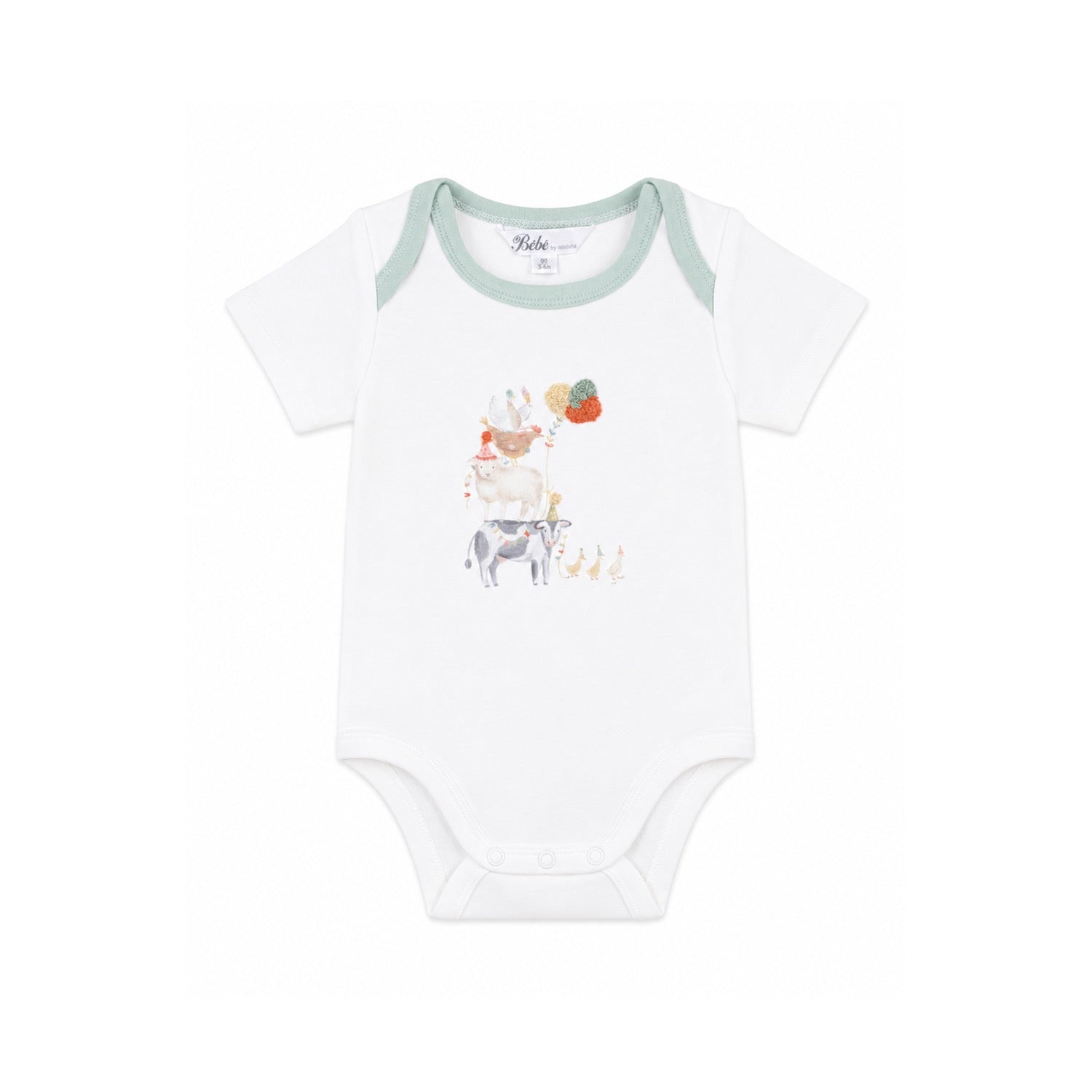 Scout Organic Bodysuit Animal Stack