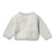 Wilson + Frenchy Knitted Ruffle Cardigan Grey Melange