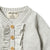 Wilson + Frenchy Knitted Ruffle Cardigan Grey Melange