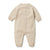 Wilson + Frenchy Knitted Button Growsuit Oatmeal Melange