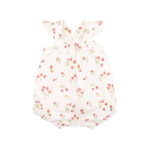 Poppy Romper Strawberry Print