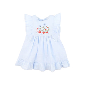 Poppy Embroidered Yoke Dress Bluebell