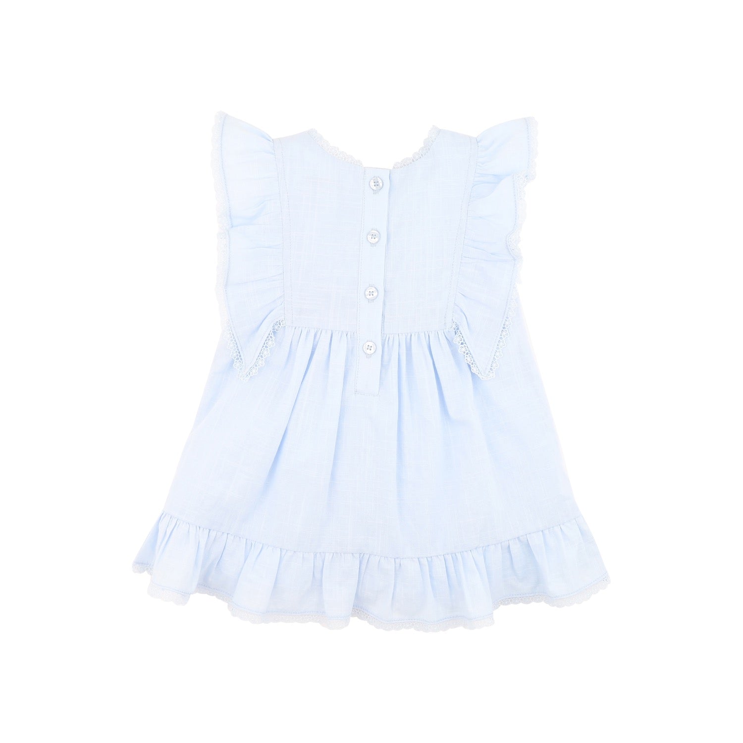 Poppy Embroidered Yoke Dress Bluebell