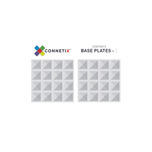 Connetix Tiles Base Plate Pack Clear 2 Piece