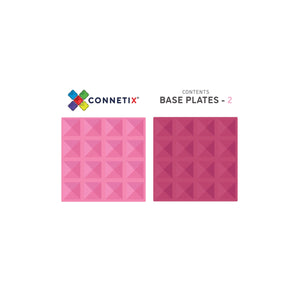 Connetix Tiles 2 Piece Base Plate Pack Pink Berry