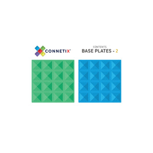Connetix Tiles Base Plate Pack Blue Green 2 Piece