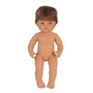 Miniland Caucasian Redhead Boy Doll 38cm