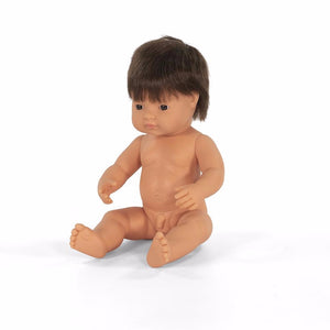 Miniland Caucasian Brunette Boy Doll 38cm