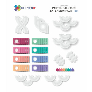 Connetix Tiles Pastel Ball Run Expansion Pack 80 Piece