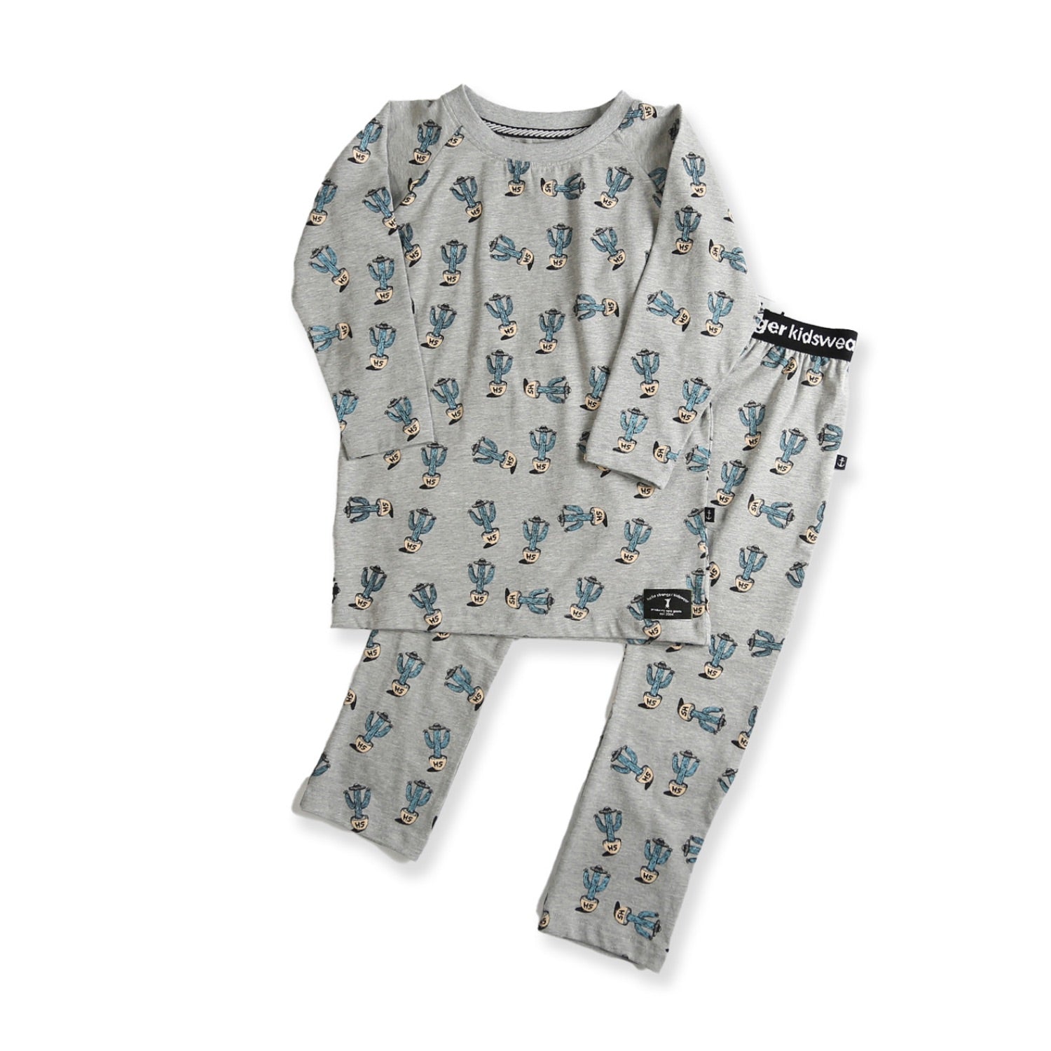 Hello Stranger Cactus Winter PJs Grey Marle