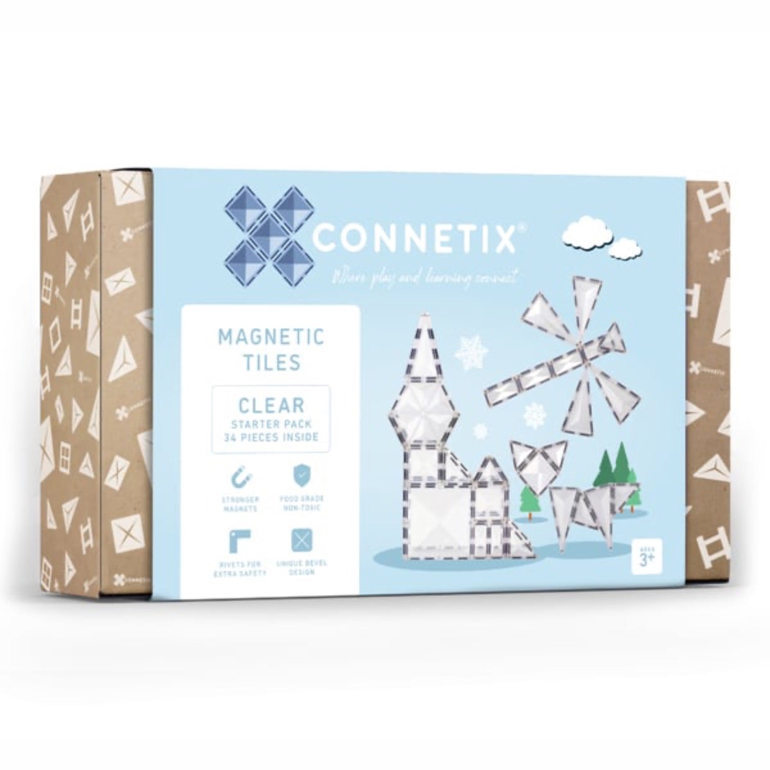 Connetix Tiles Clear Starter Pack 34 Piece