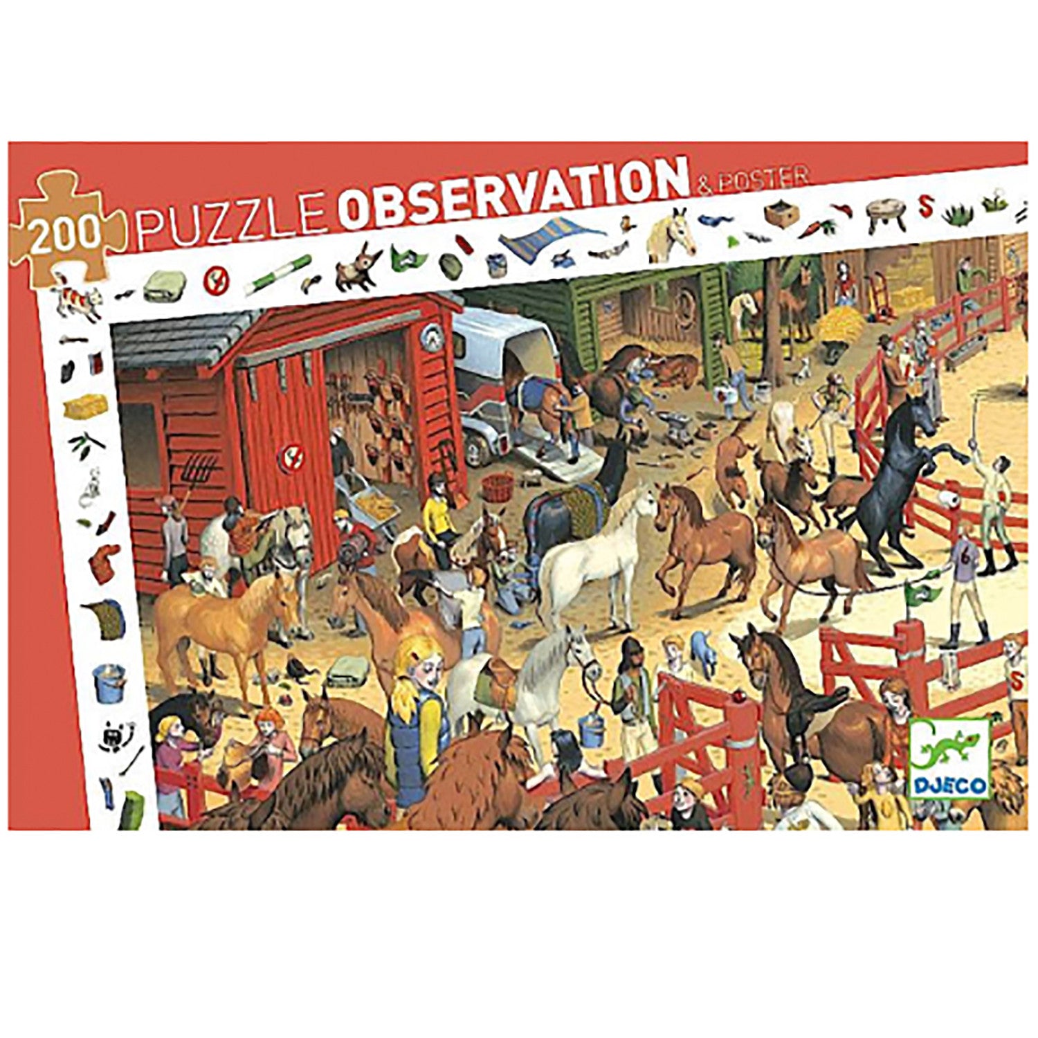 Djeco Puzzle Observation Horses 200 piece