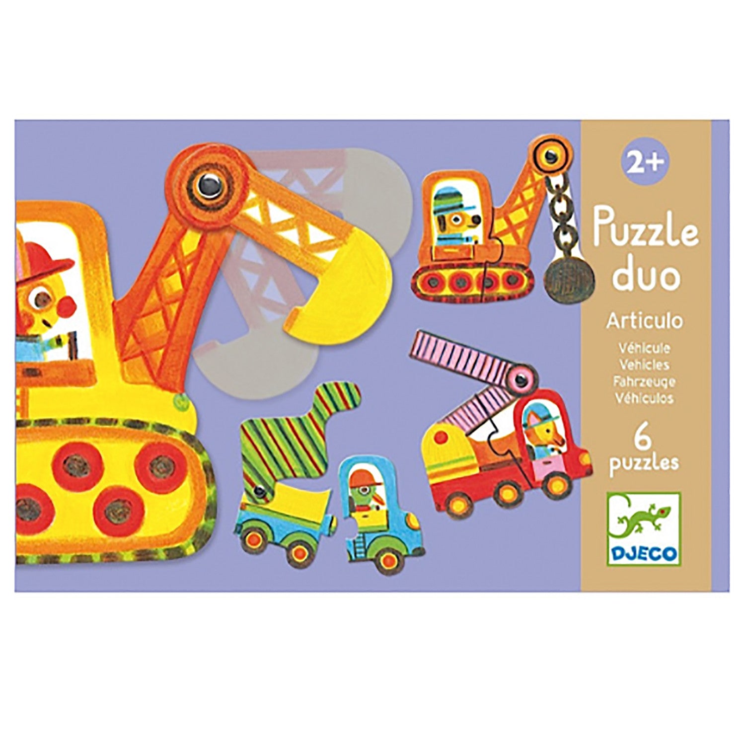 Djeco Puzzle Duo Articulo Vehicle