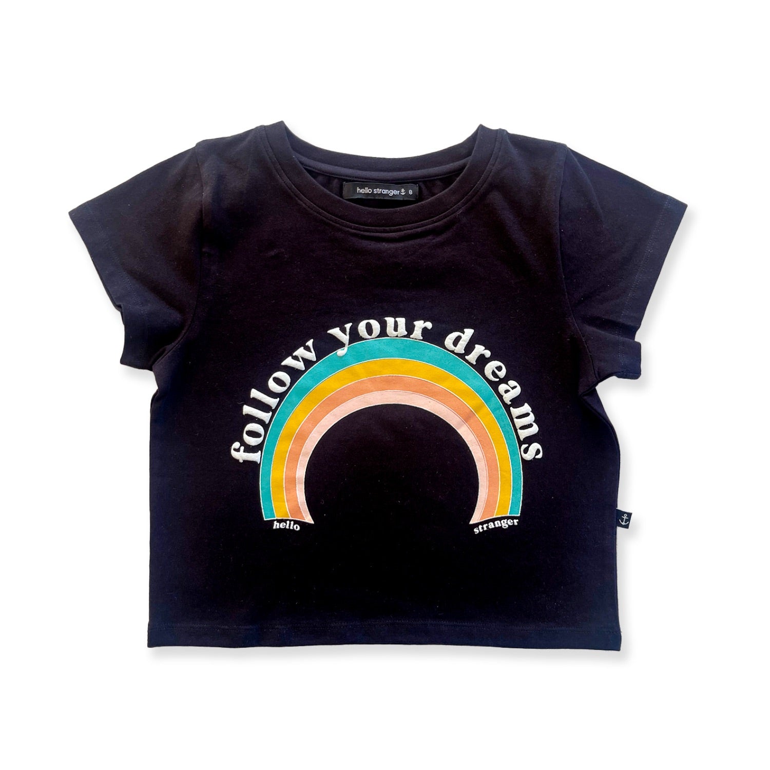 Hello Stranger Dreams Crop S/S Tee Black