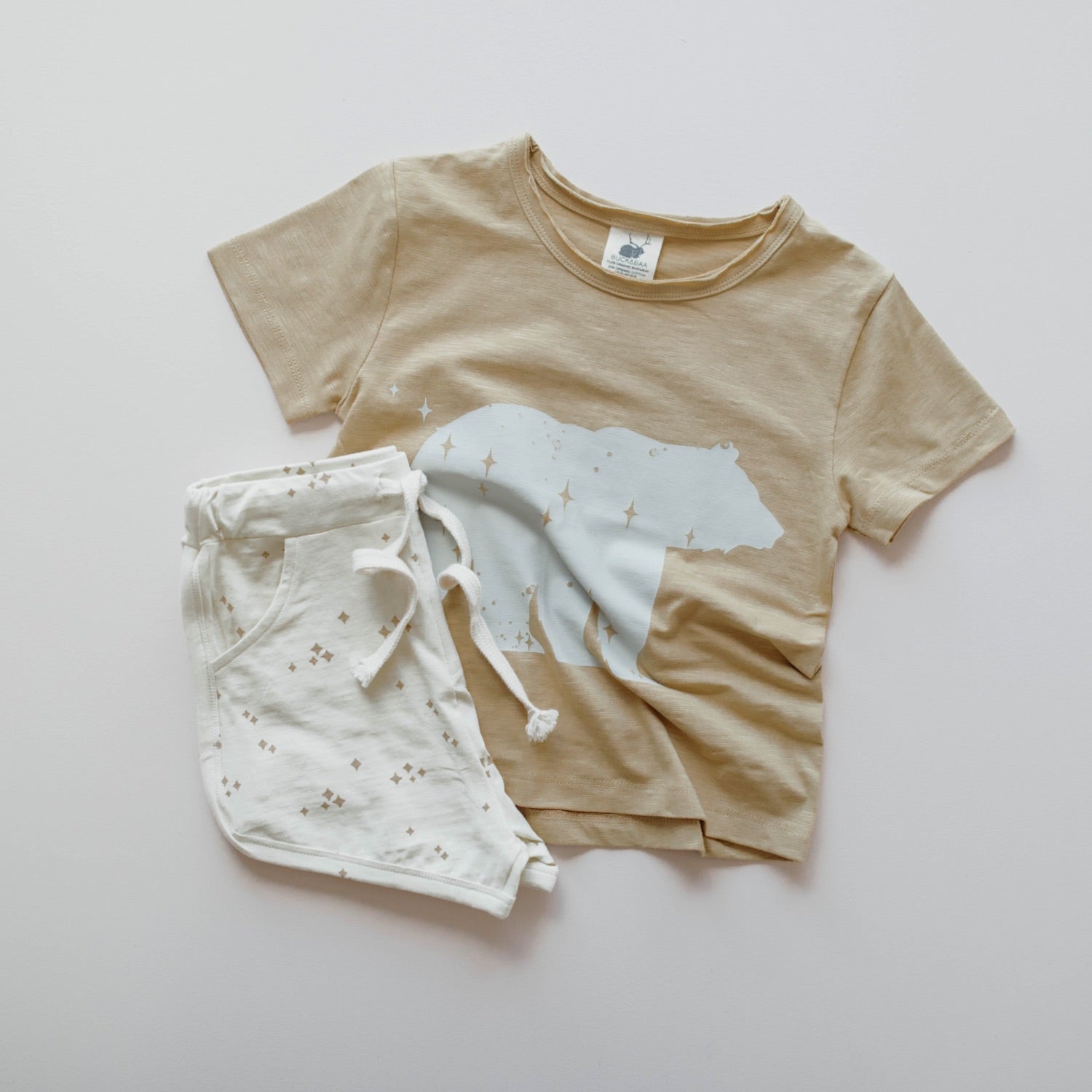 Buck & Baa Organic T-Shirt Golden Star Bear