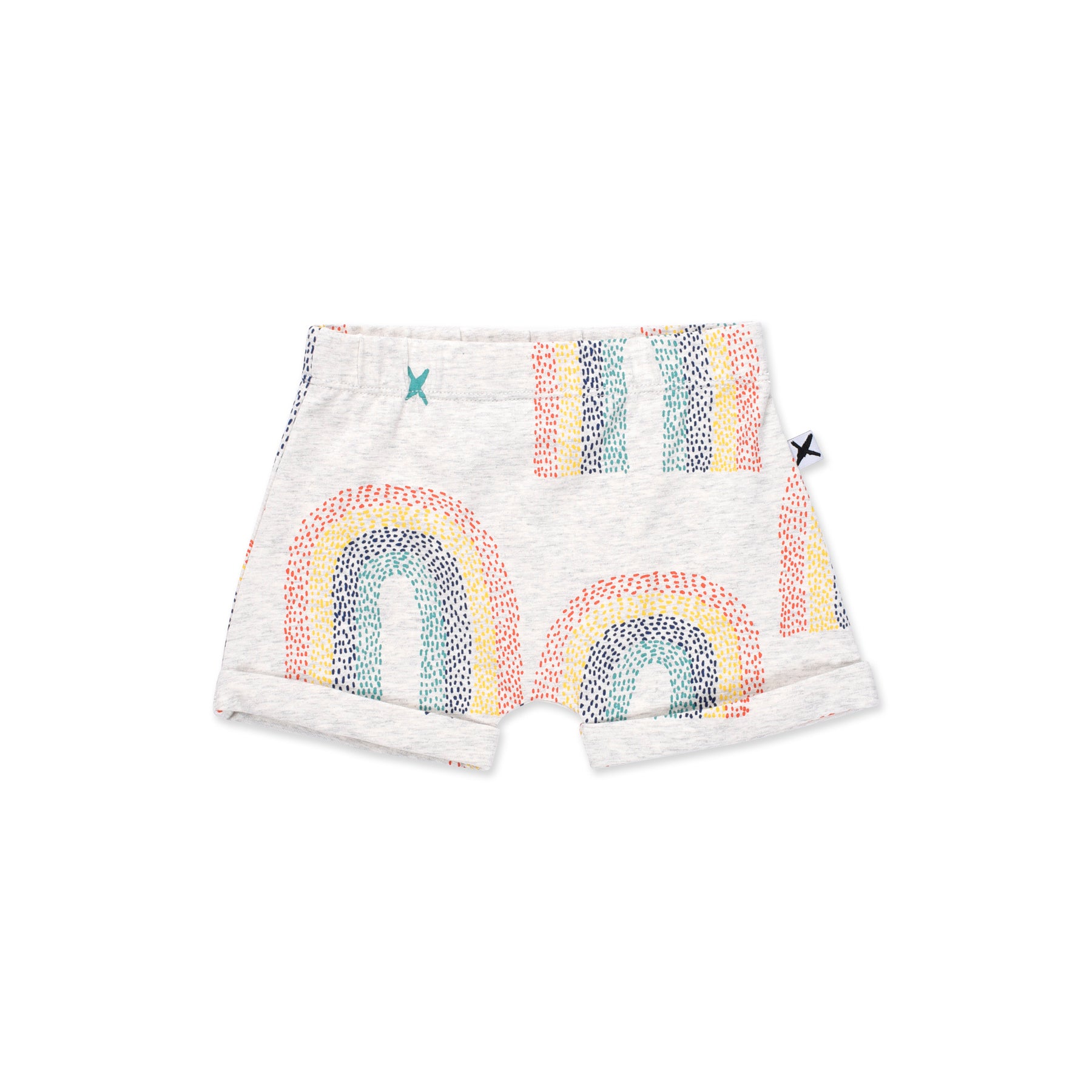 Minti Baby Shorts Rainbow Pop White Marle