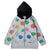 Minti Happy Dots Zip Up Grey Marle