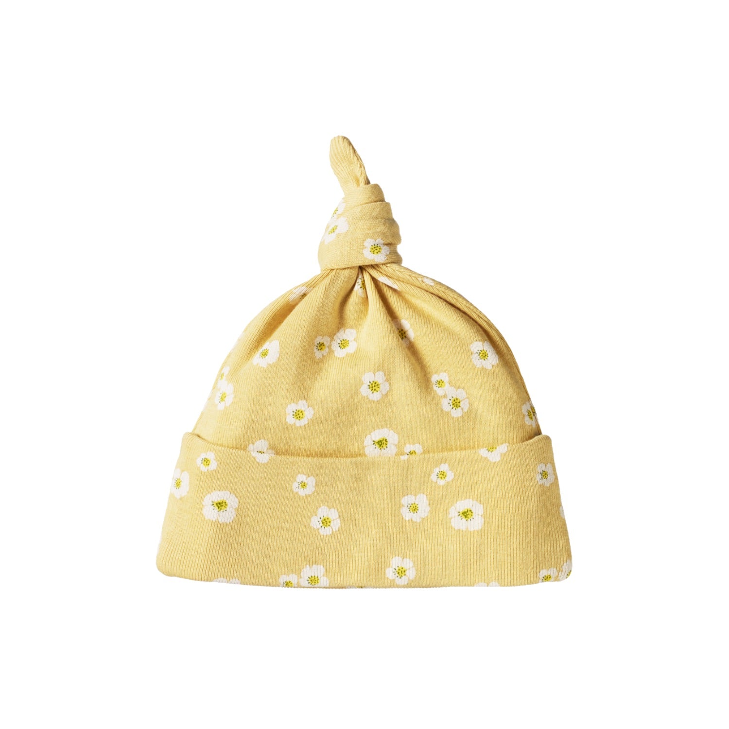 Nature Baby Knotted Beanie Strawberry Flower Print