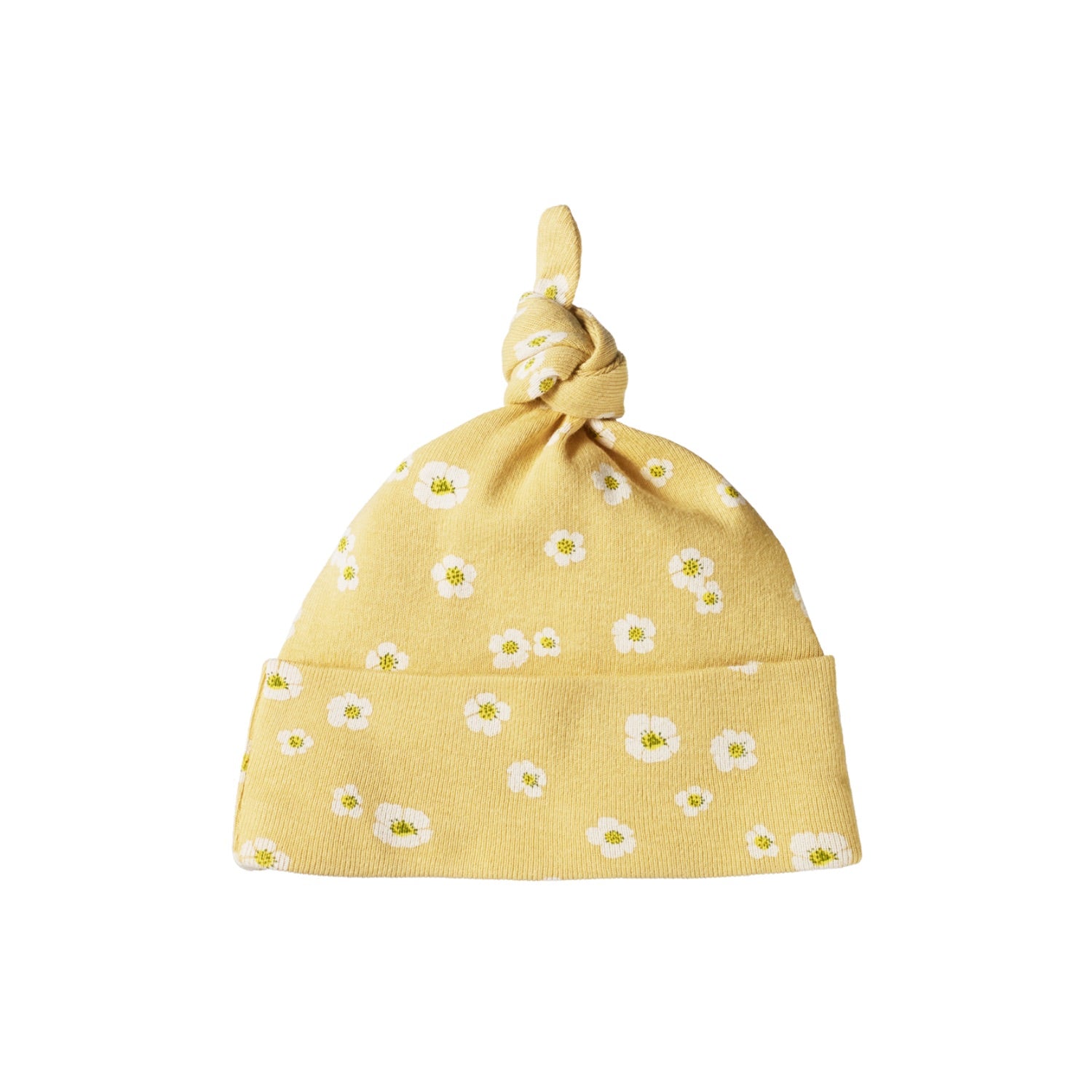 Nature Baby Knotted Beanie Strawberry Flower Print