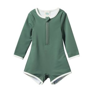 Nature Baby One Piece Bathing Trunks Olive