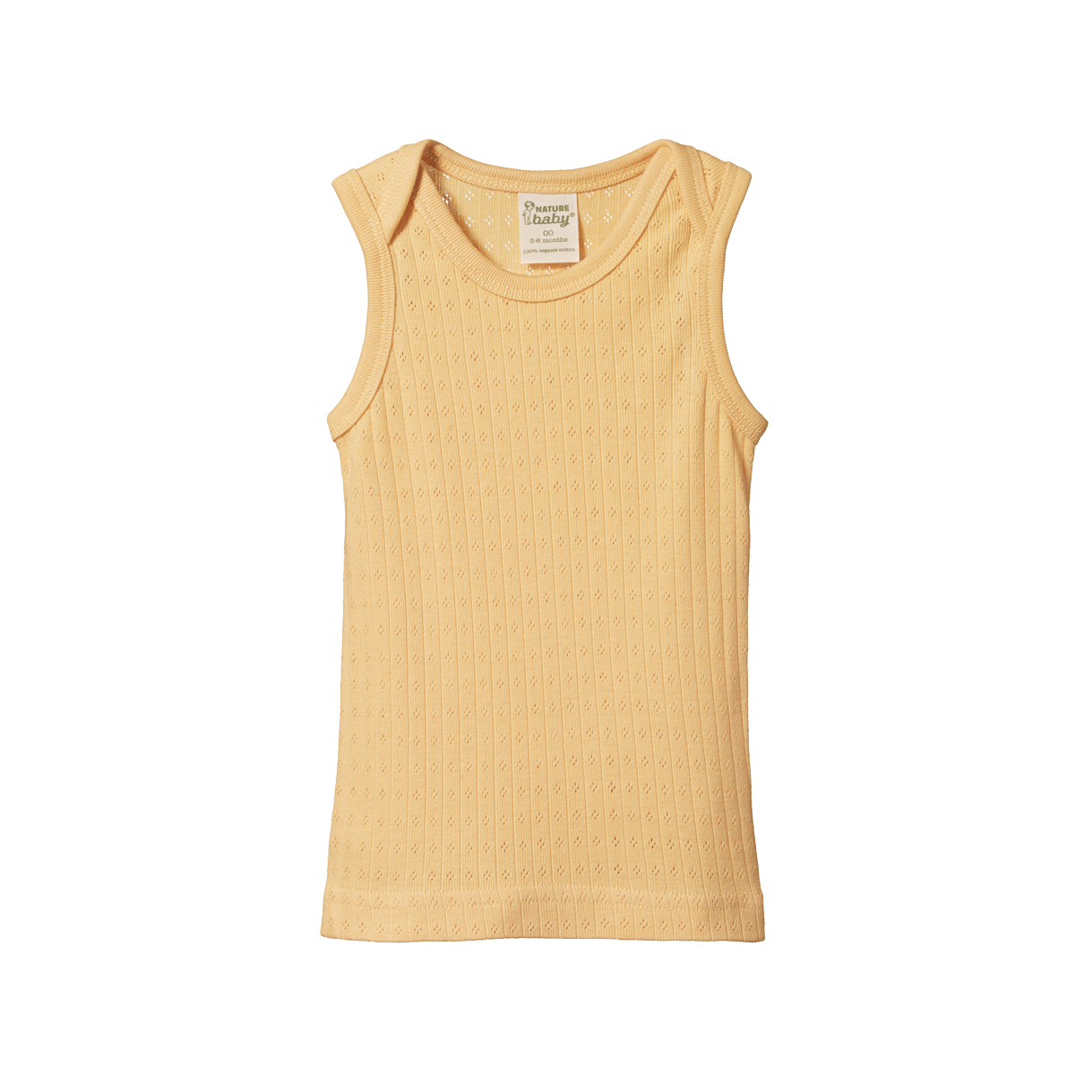 Nature Baby Pointelle Singlet in Lemon